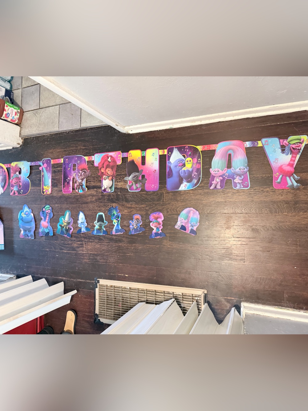 Trolls-Themed Birthday Party Banner - Official Character Decor